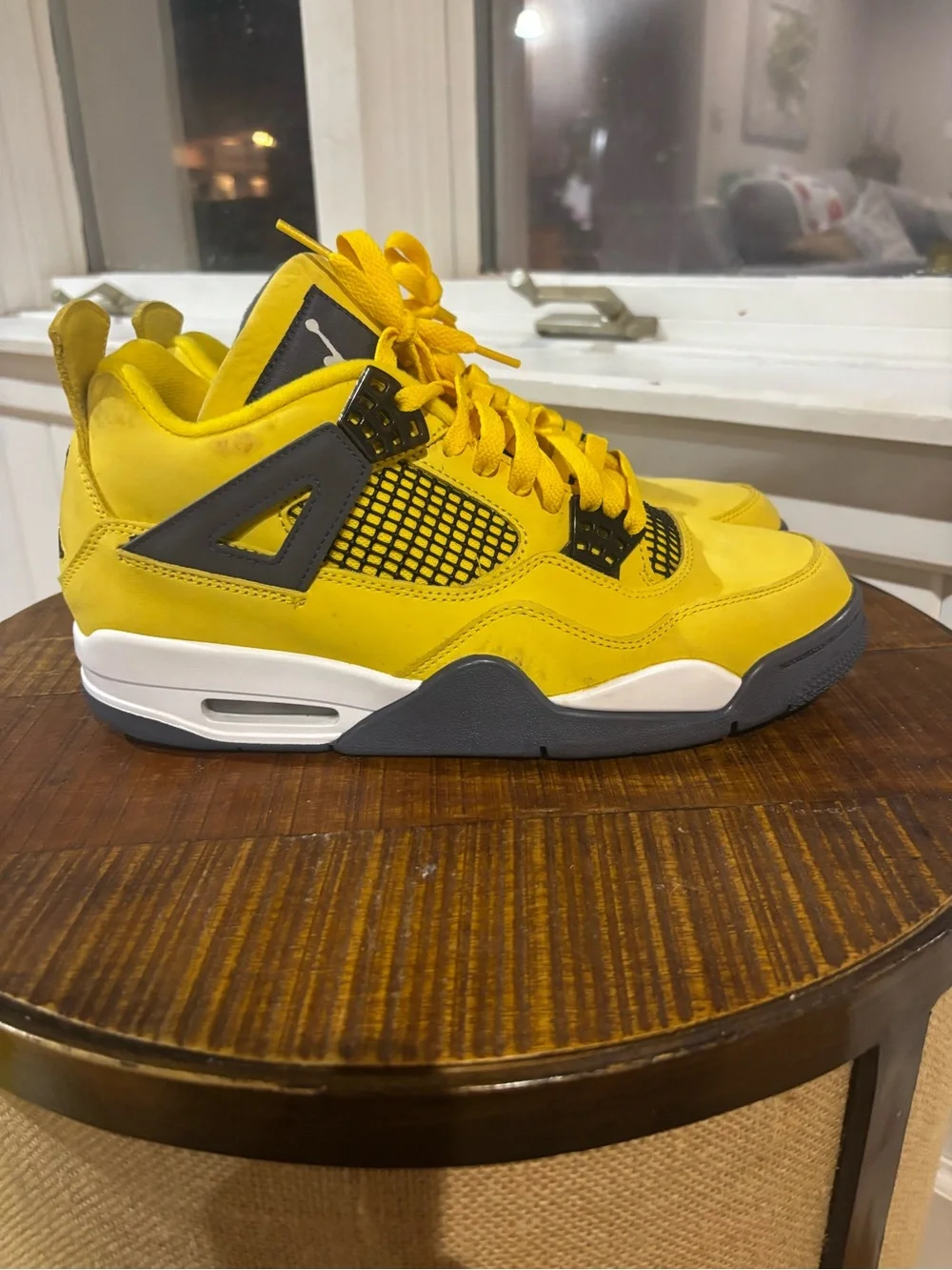 Nike Air Jordan Retro 4 PS Size 9.5 Lightning Yellow